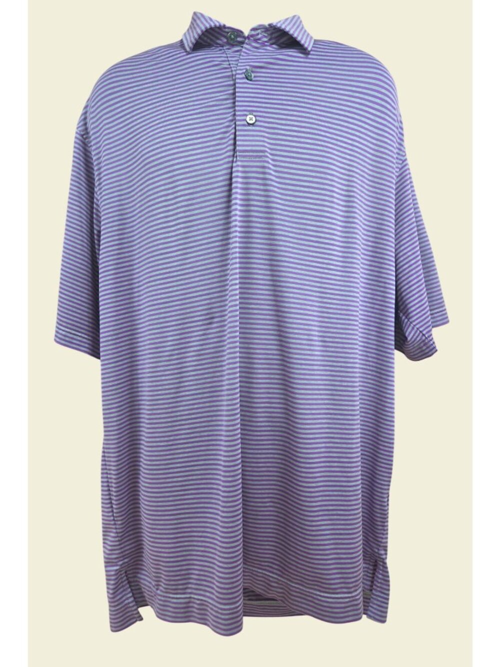 FootJoy Mens Purple Striped Polo Size XL Cypress Lakes GC